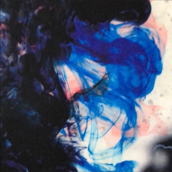 Zara NWOT Scuba Bodycon Ink Blot Skirt - Picture 3 of 4